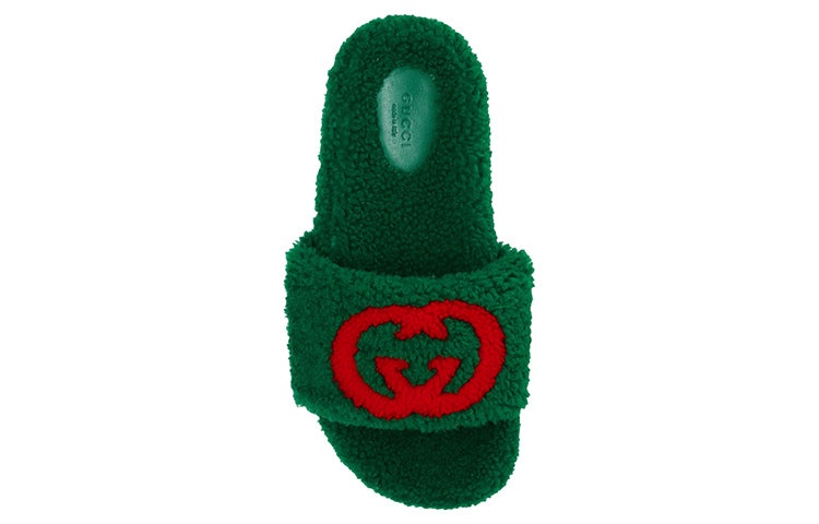 (WMNS) Gucci Merino Wool Slides 'Green' 646225-D0L00-3155 - 4