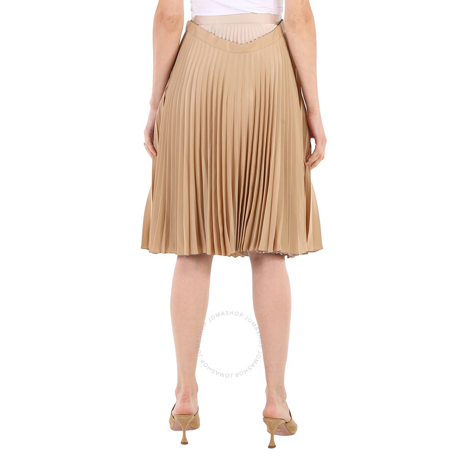 Burberry Ladies Sandbank Layered Pleated Skirt - 6