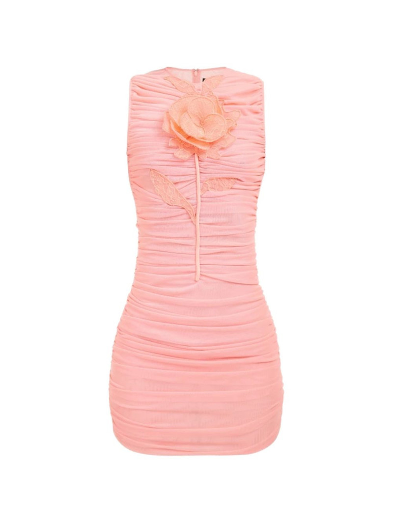 floral ruched mini dress 1