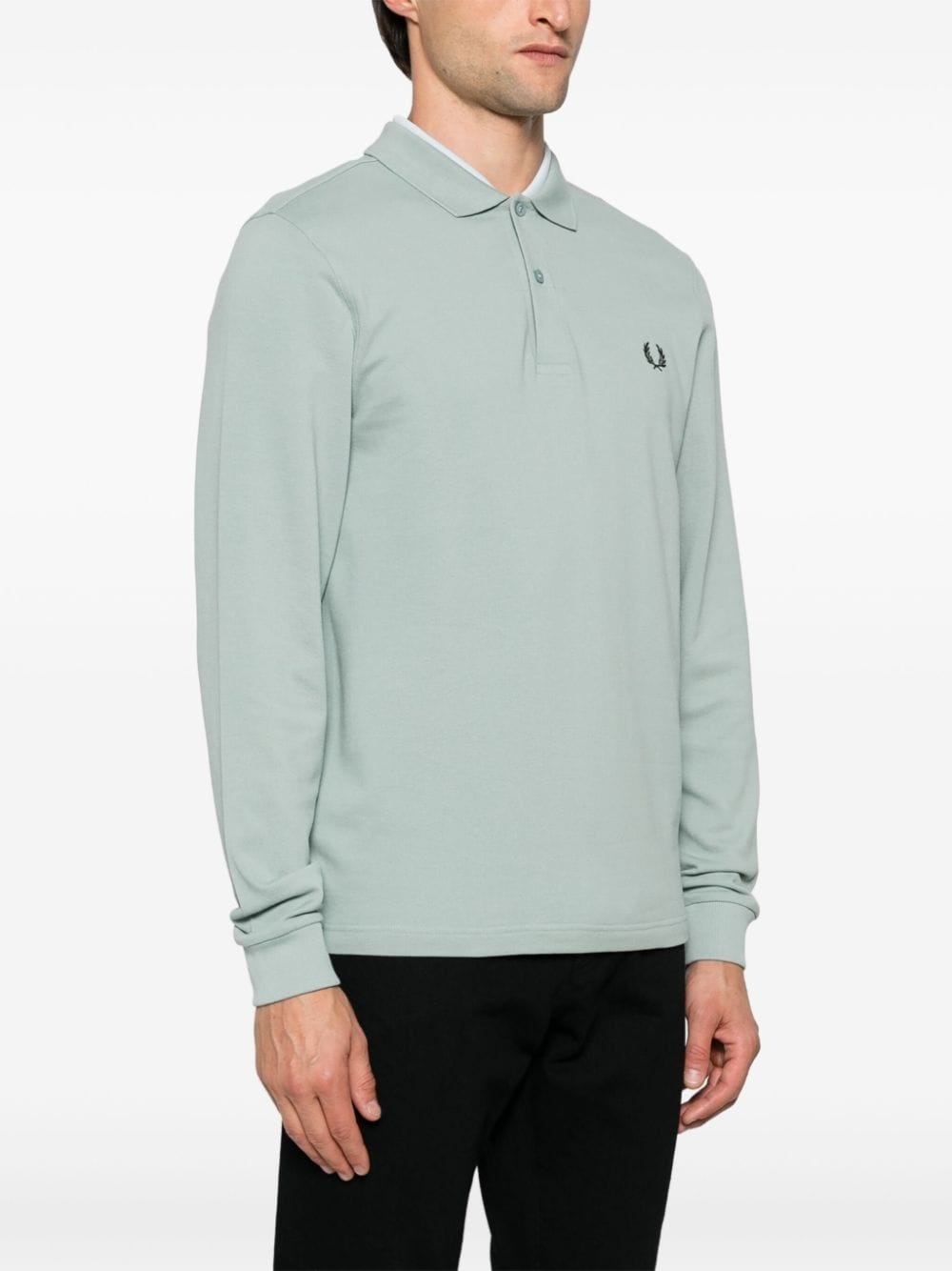 logo-embroidered polo shirt - 3