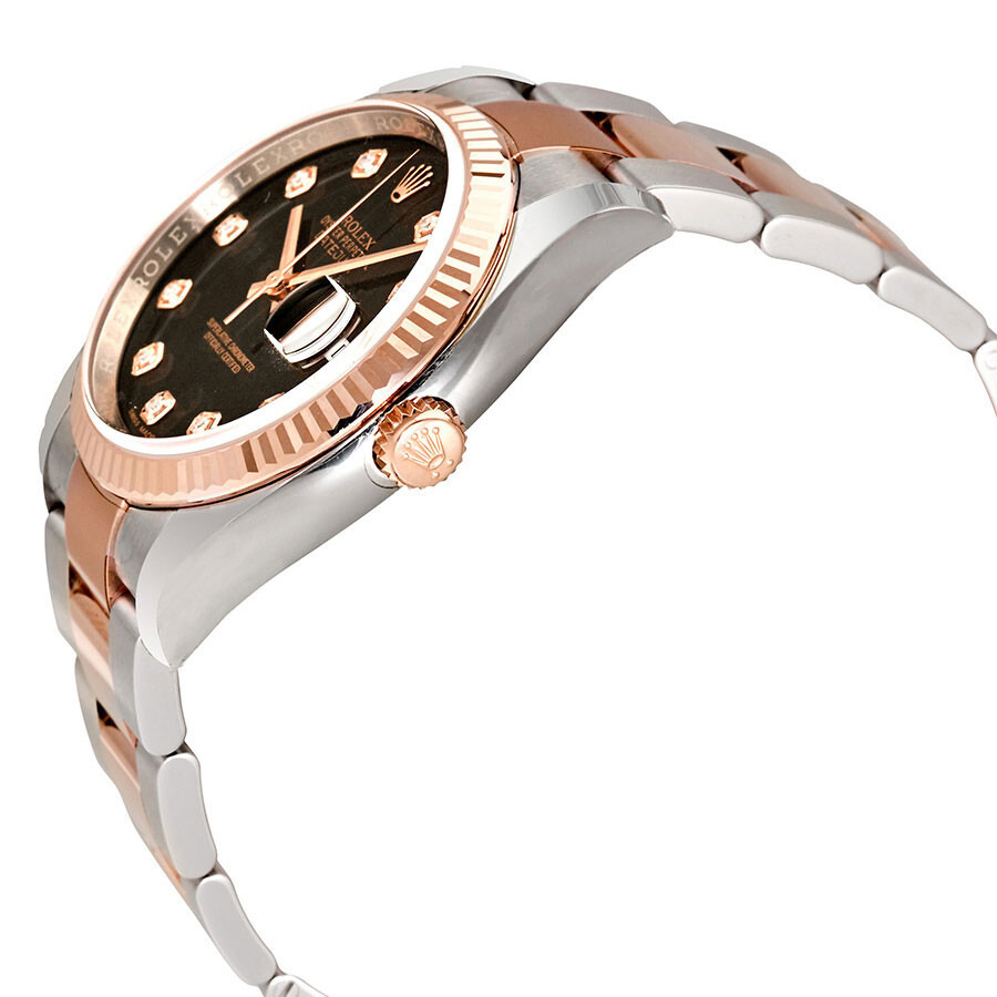 Rolex Oyster Perpetual Datejust 36 Black Dial Stainless Steel and 18K Everose Gold Bracelet Automati - 2