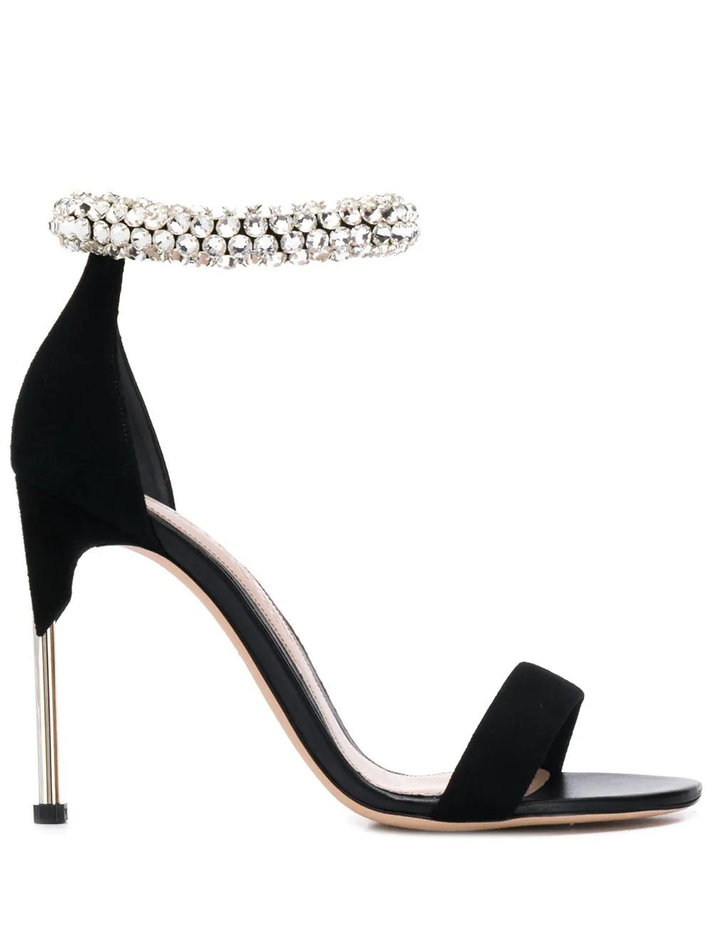 crystal strap sandals - 1