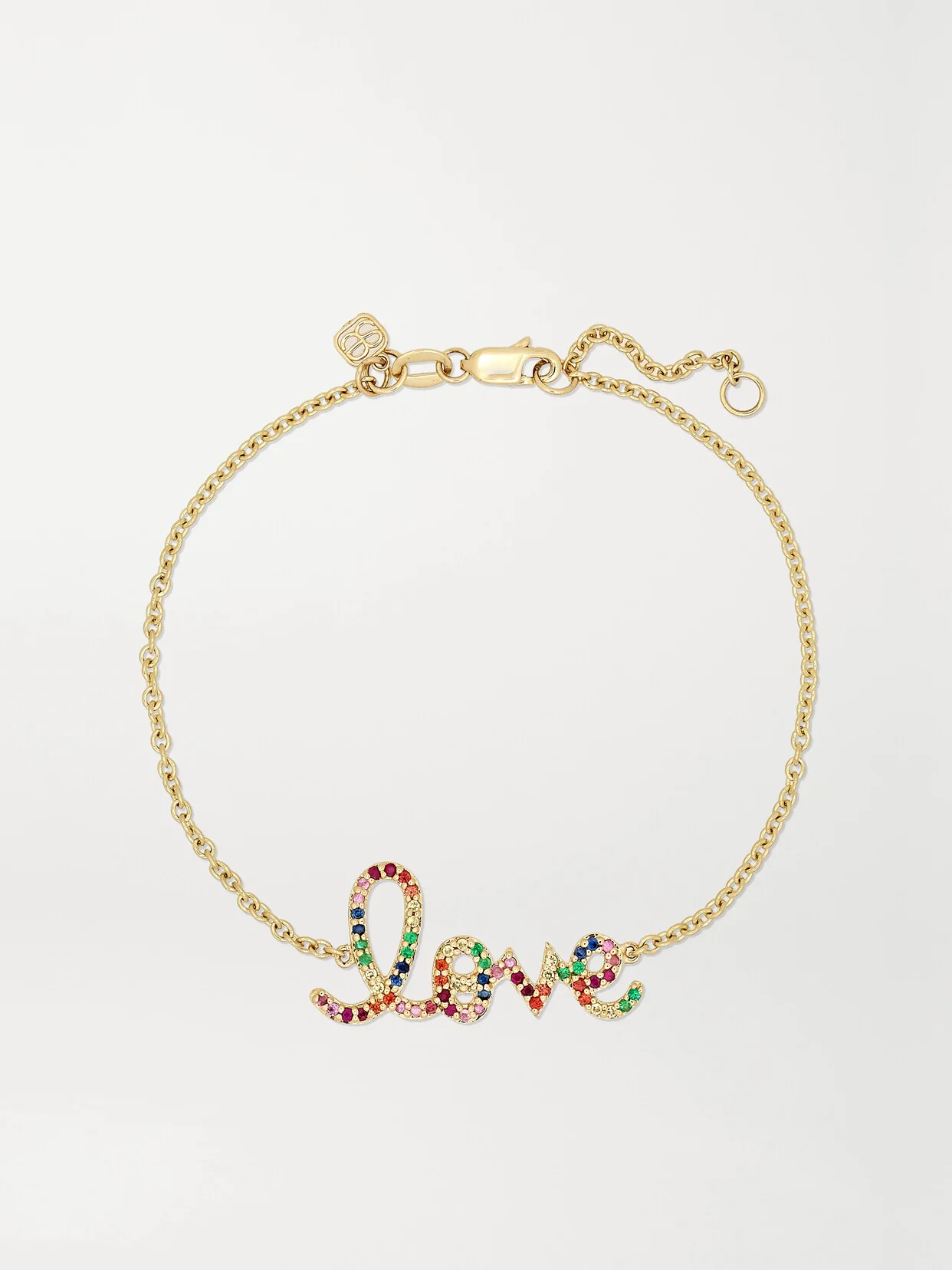 Medium Love 14-karat Gold Multi-stone Bracelet - 1