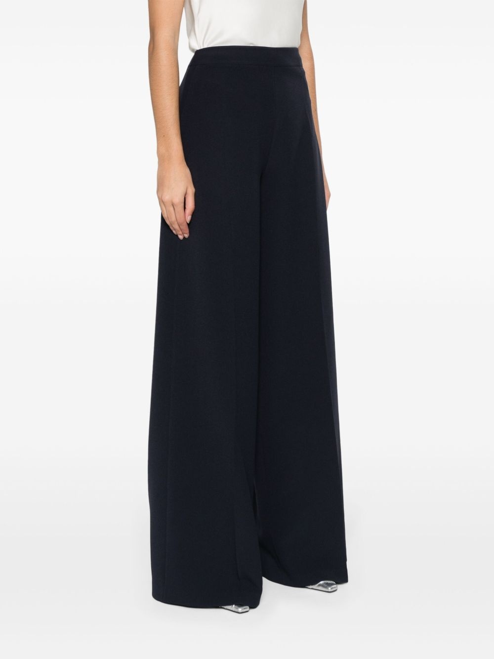 crepe wide trousers - 3