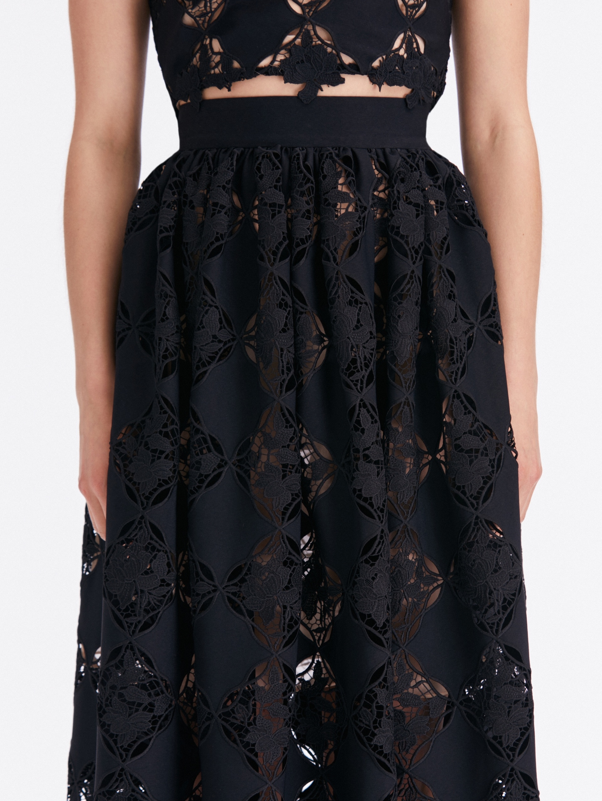 GARDENIA GUIPURE EYELET SKIRT - 4