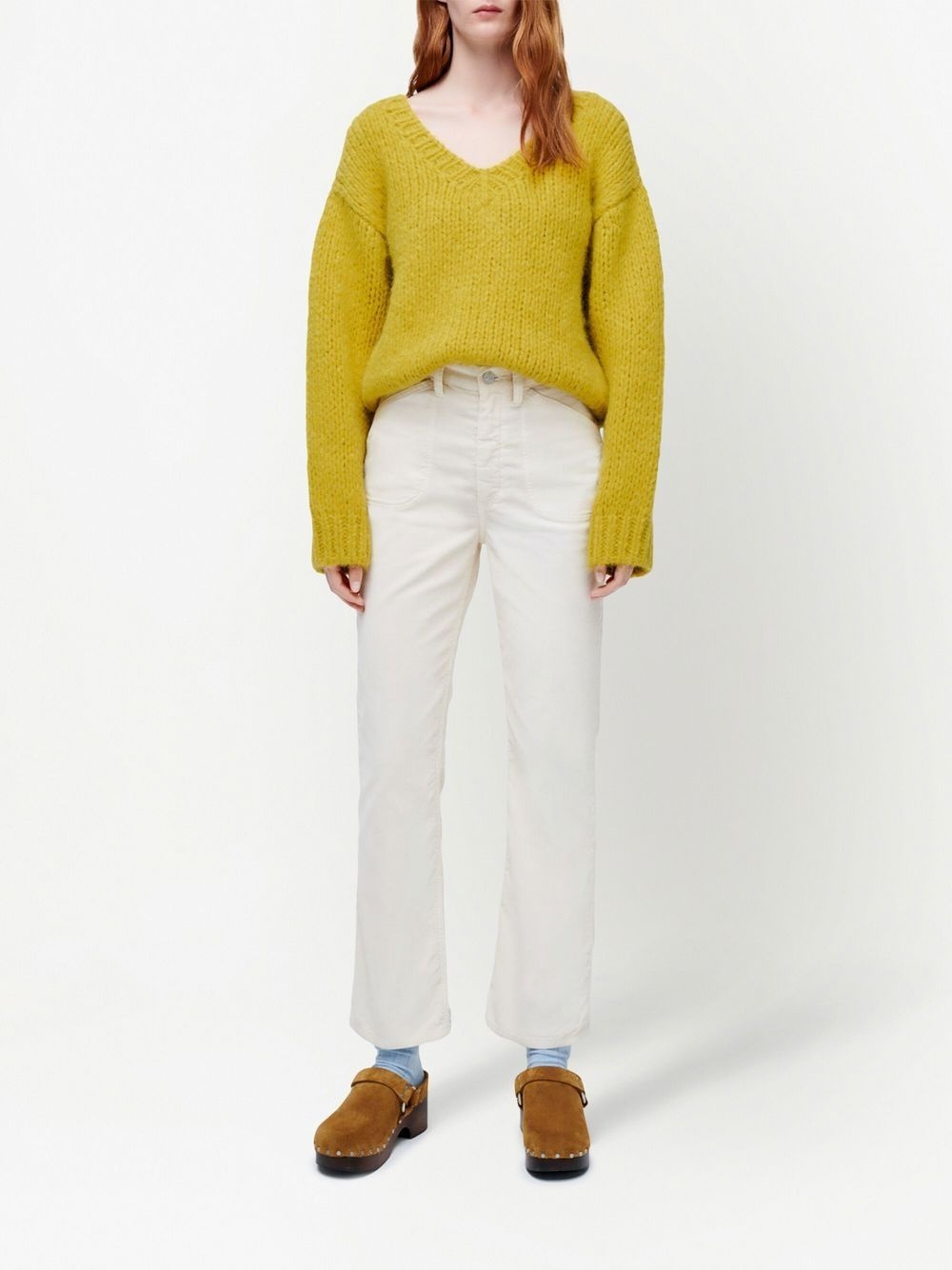 flared cropped corduroy trousers - 2