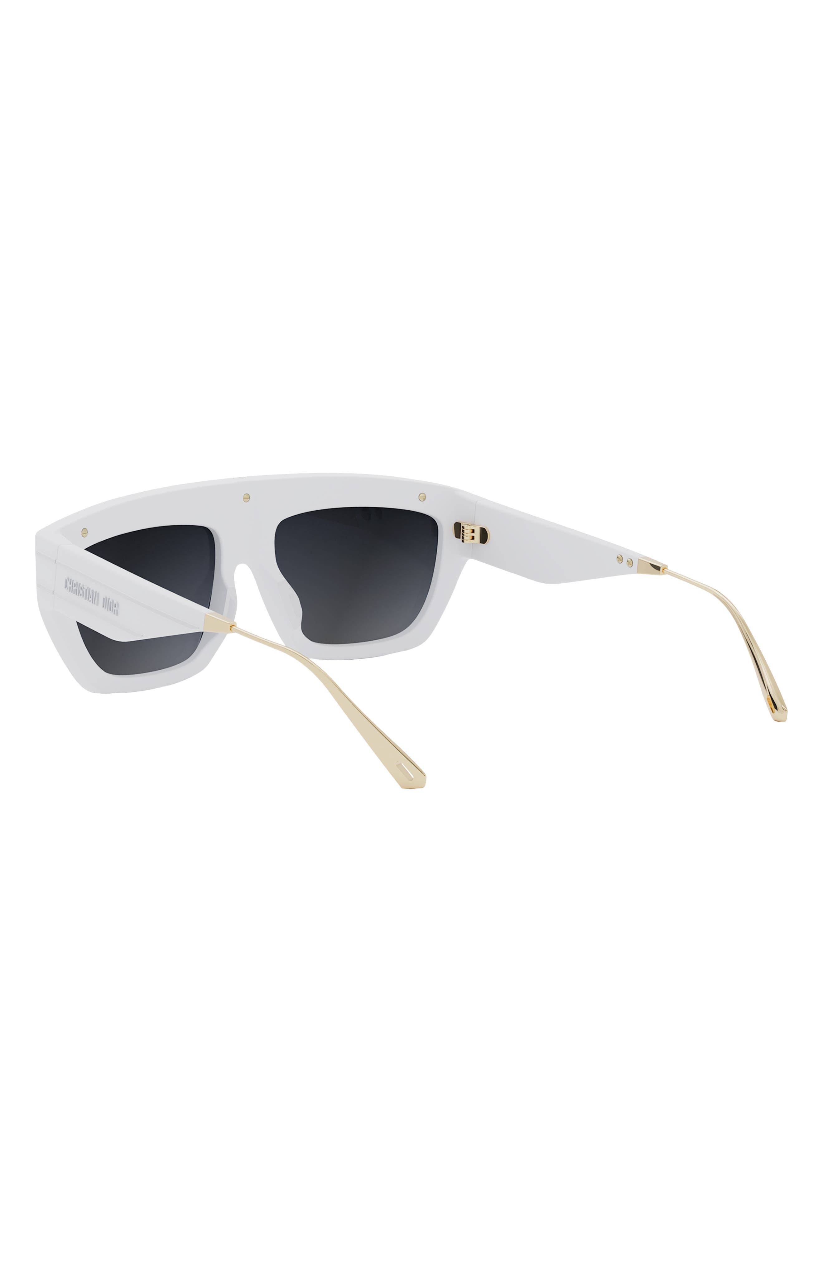 'DiorClub M7U Mask Sunglasses in White/Other /Gradient Violet at Nordstrom - 4