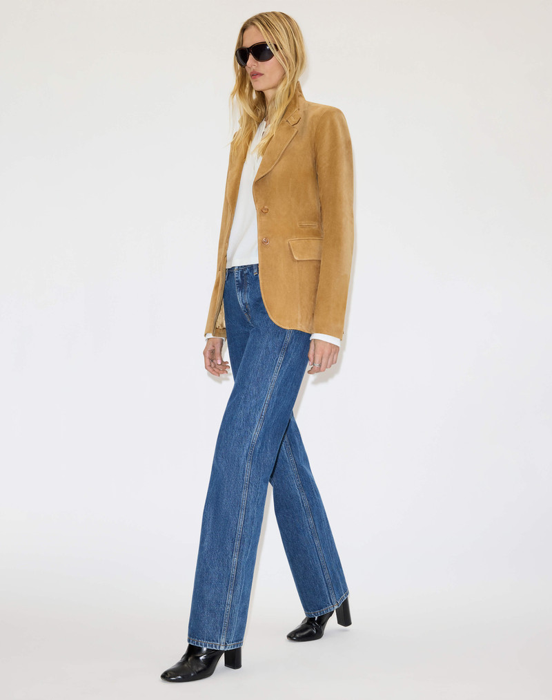 Classic Suede Blazer - Tobacco 3