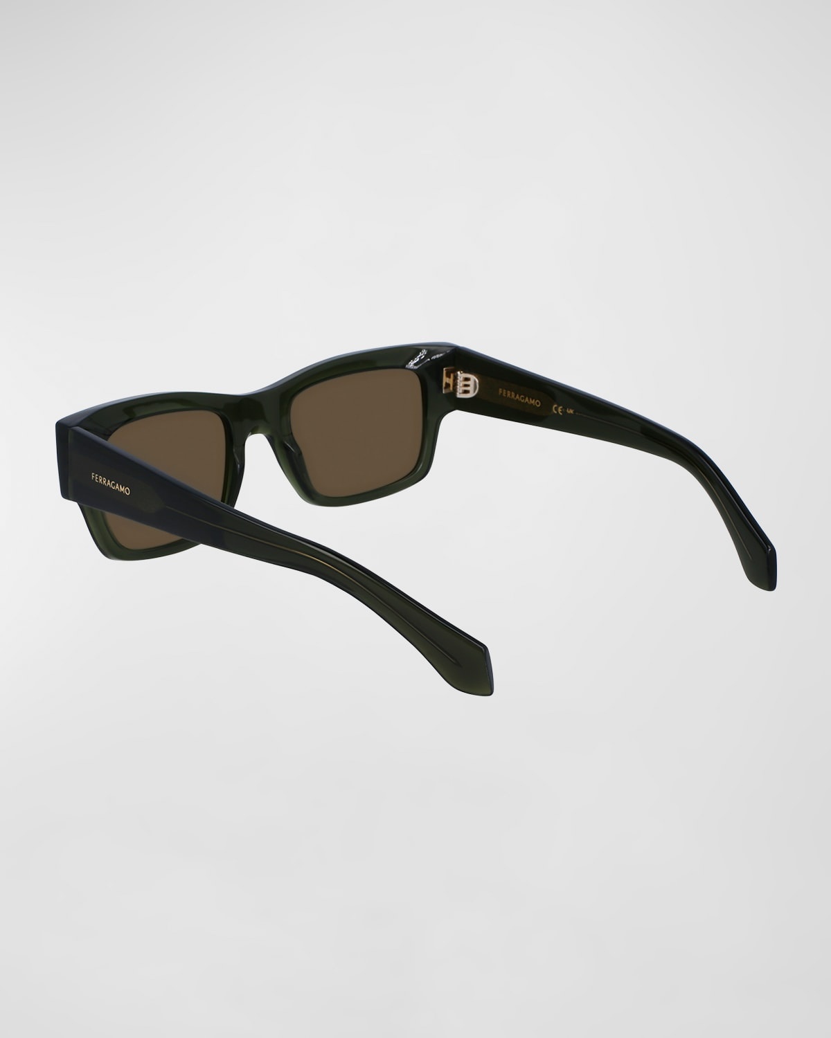 Men's Rivets Acetate Rectangle Sunglasses, 53mm - 2