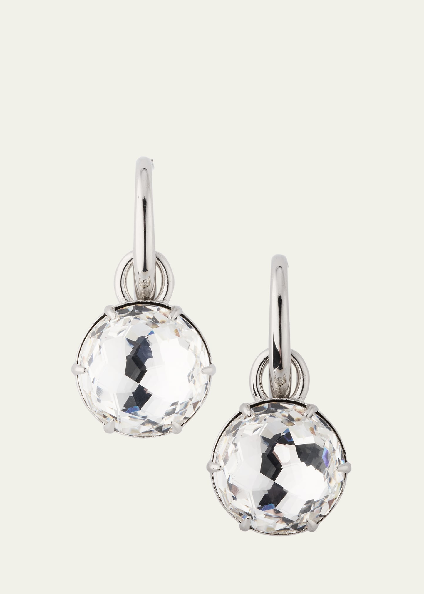 Crystal Mini Hoop Earrings - 1