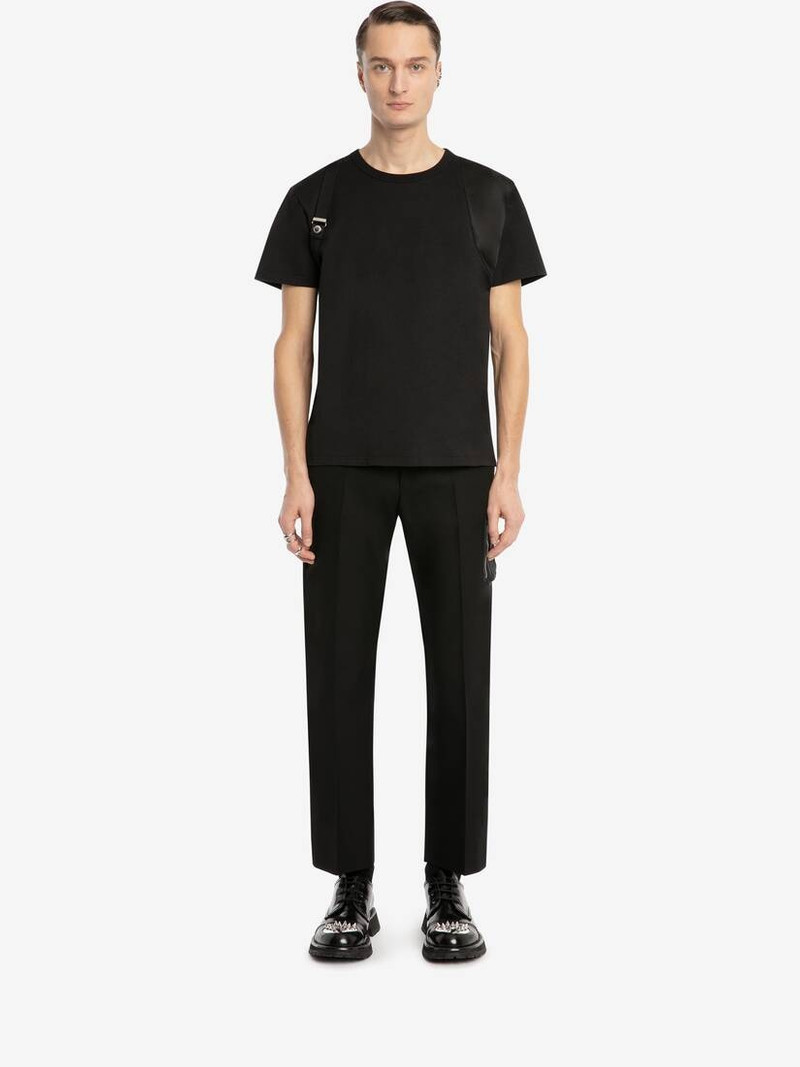 Alexander McQueen Ma-1 Pocket Tailored Trousers in Black outlook