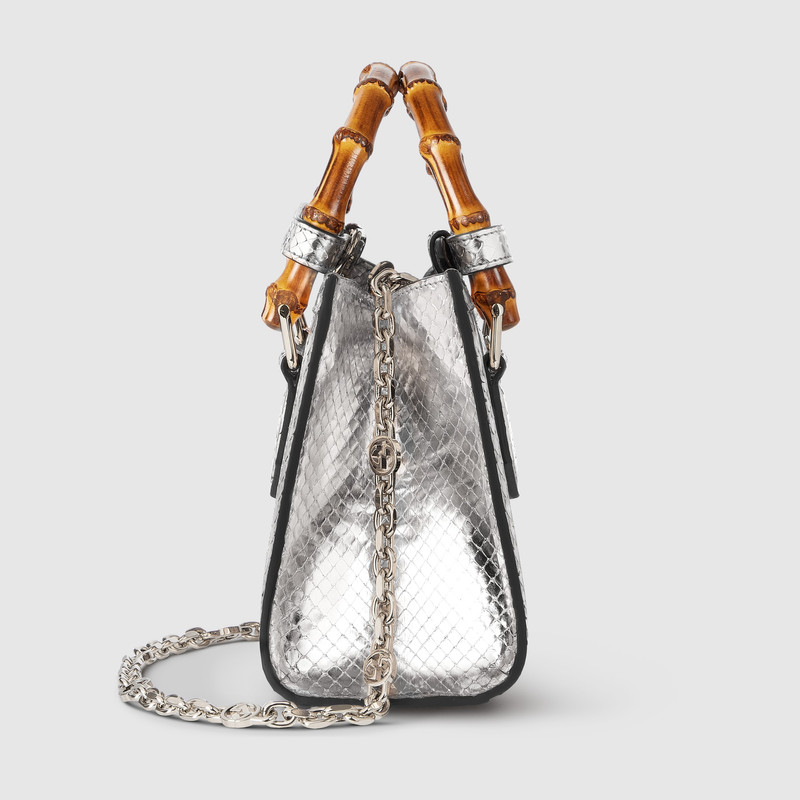 Gucci Diana mini python tote bag 8