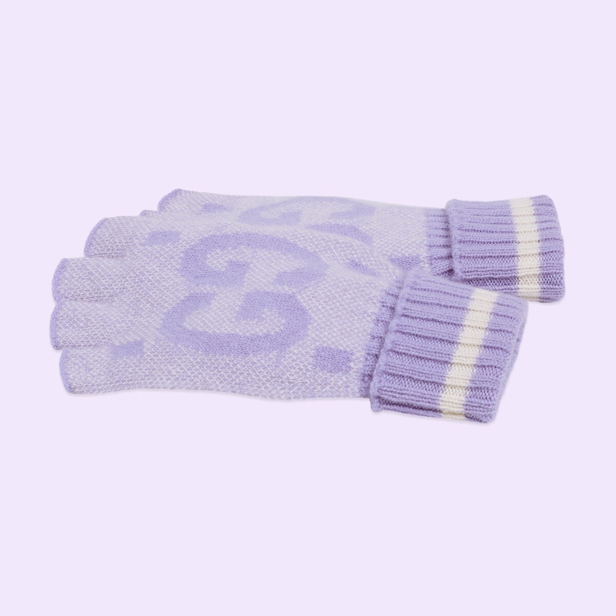 GG cashmere fingerless gloves - 2