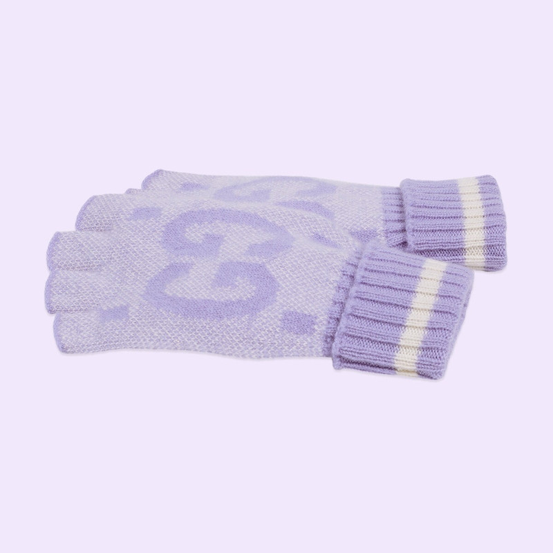 GUCCI GG cashmere fingerless gloves outlook