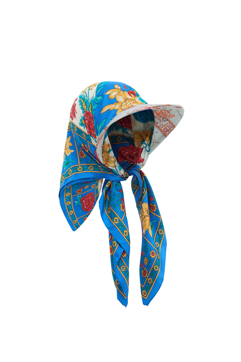 Regenerated Silk Scarves Veiled Cap 9