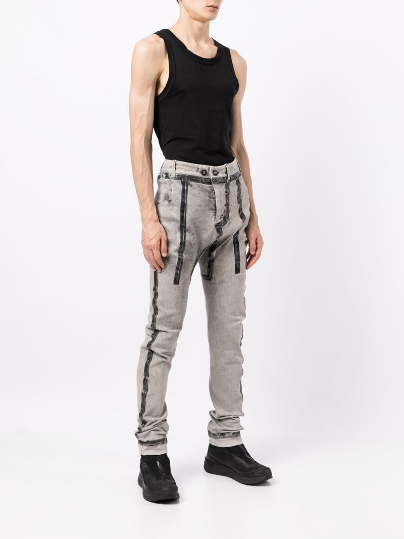 metallic-print detail jeans - 3
