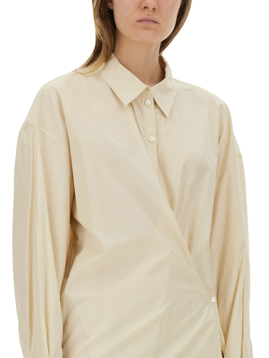 Lemaire Women "Straight Collar Twisted" Dress - 4