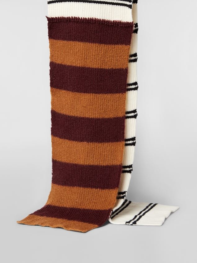 CONTRASTING-STRIPED WOOL AND MOHAIR SCARF - 4