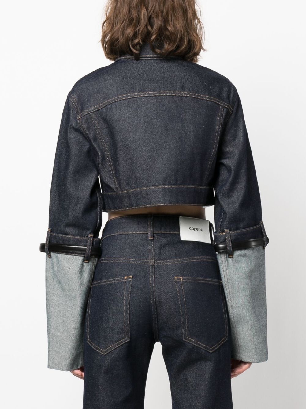 cropped denim jacket - 4