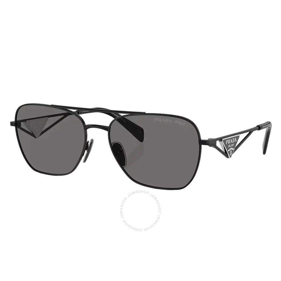 Prada Polarized Grey Navigator Ladies Sunglasses PR A50S 1AB5Z1 - 1
