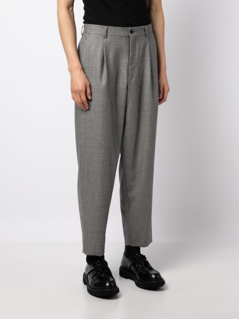 classic pleated wool trousers - 3