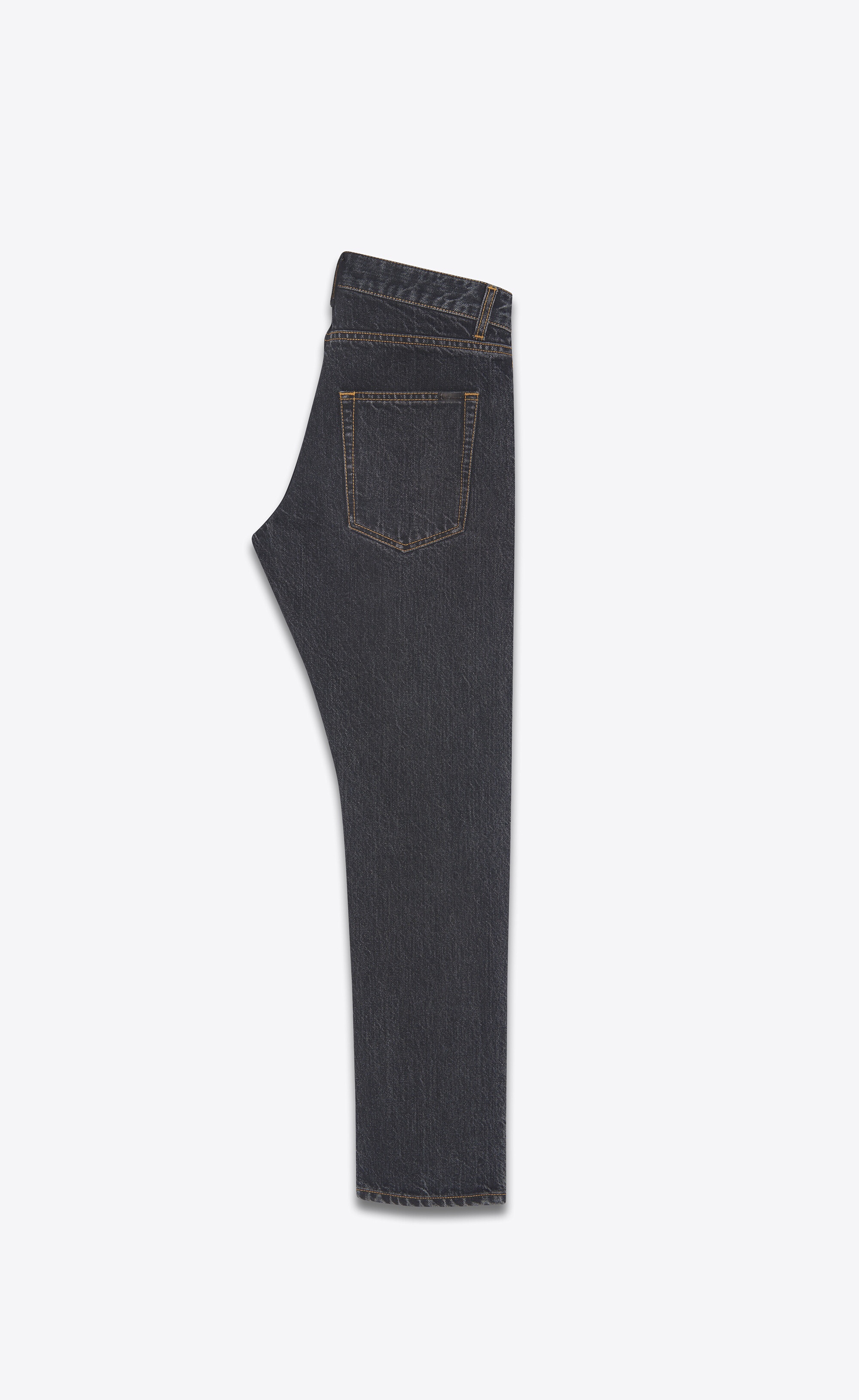 etienne pants in charcoal grey denim - 2