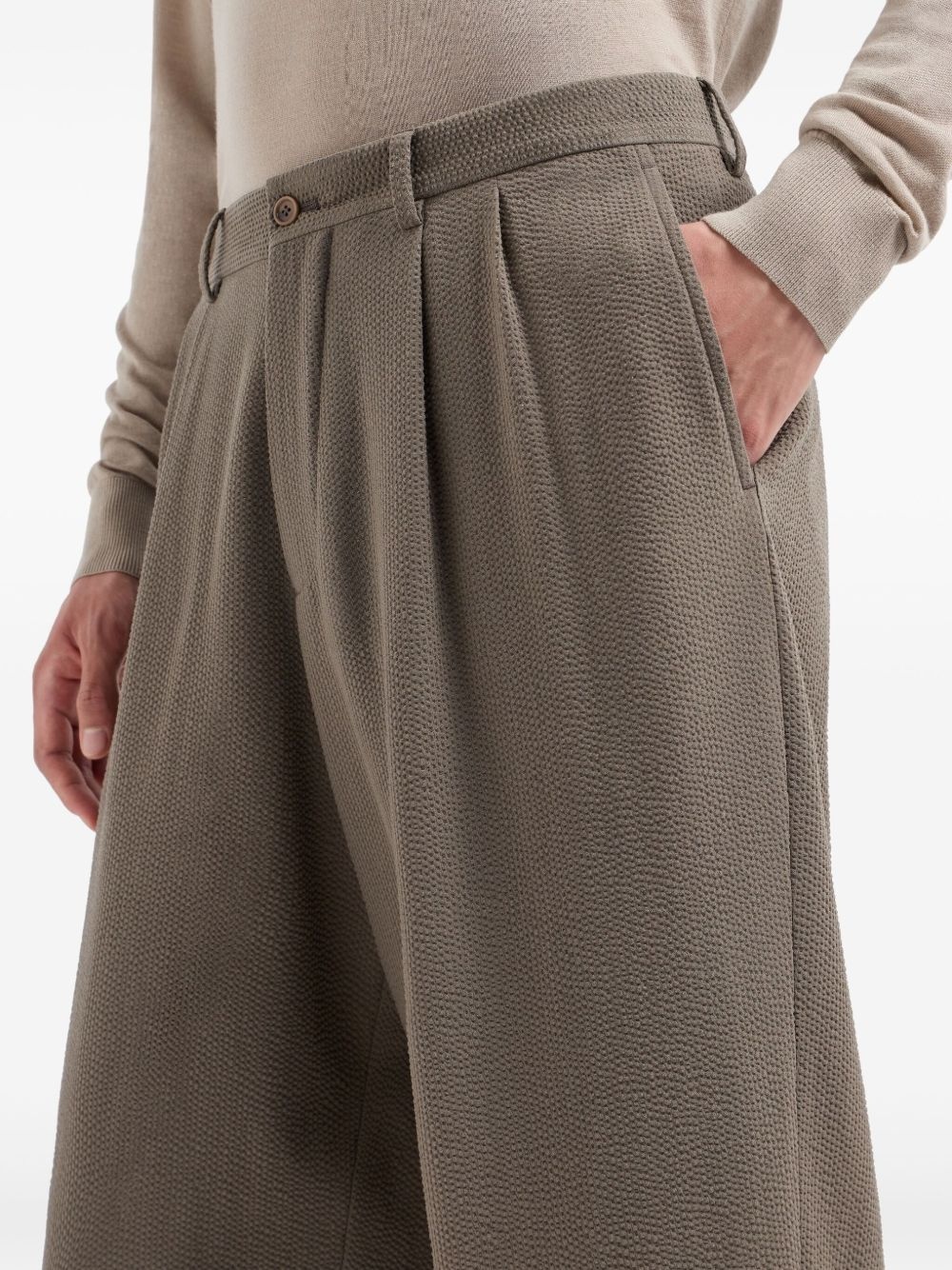pleat-detail trousers - 5
