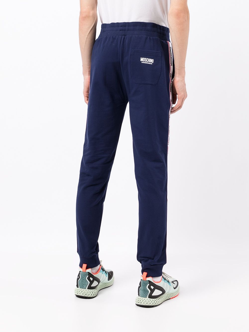 logo-tape track pants - 4