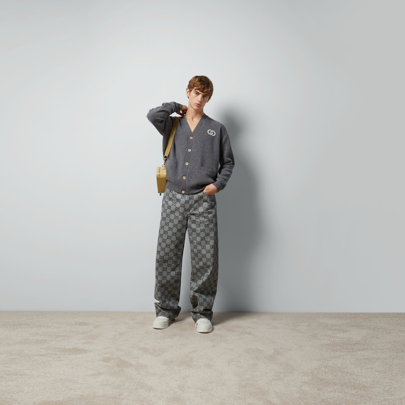 GUCCI Knit wool cardigan with Interlocking G outlook