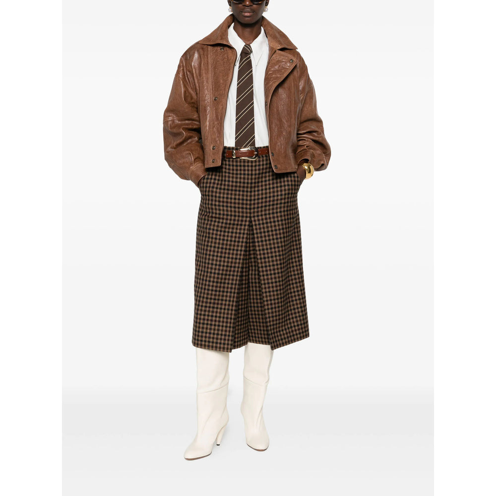 Saint Laurent Brown Trousers - Straight Trousers Women - 3