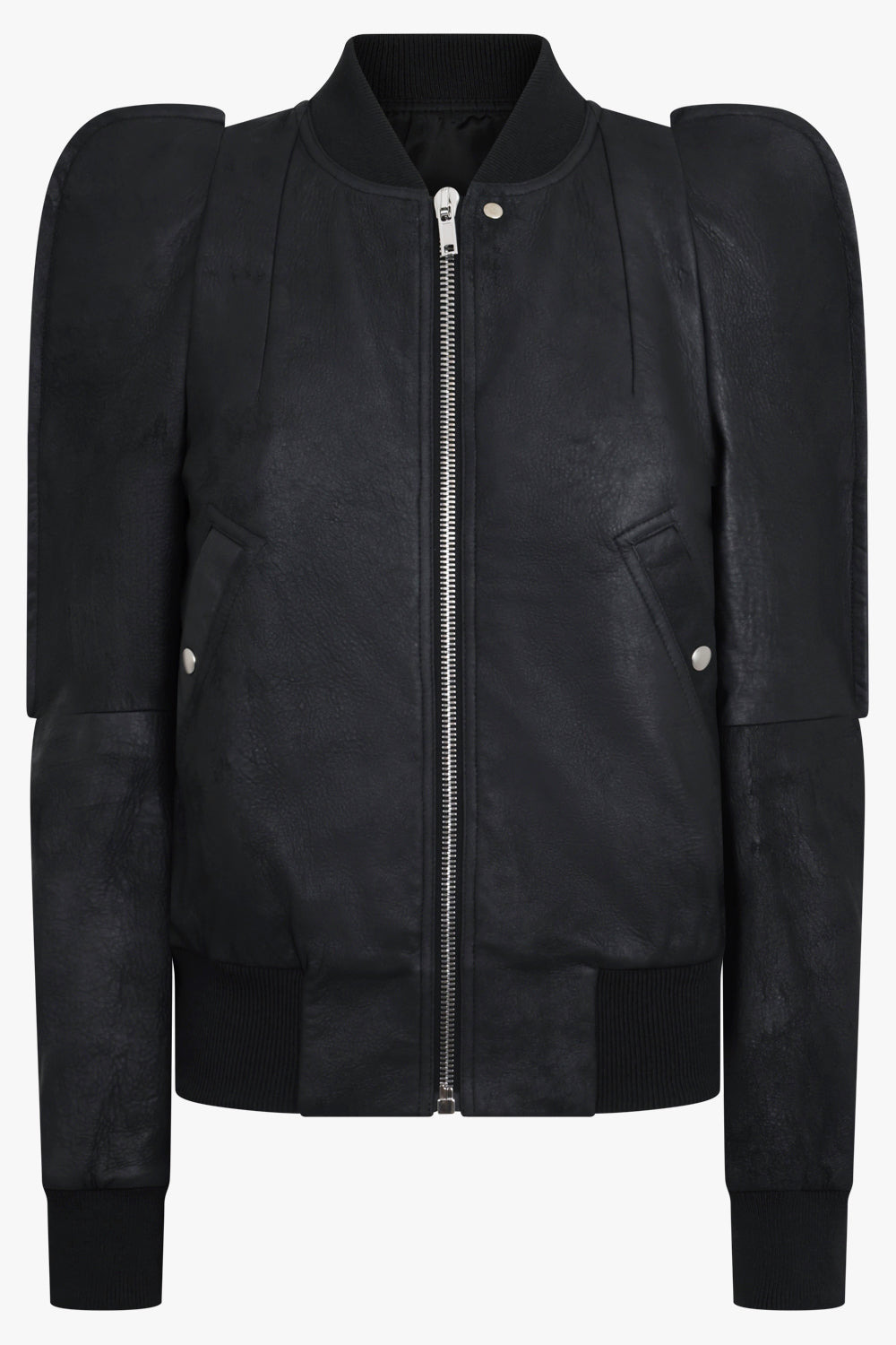METRO FLIGHT LEATHER BOMBER JACKET | BLACK - 1