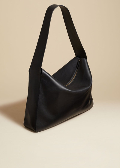 KHAITE The Large Elena Bag in Black Pebbled Leather outlook