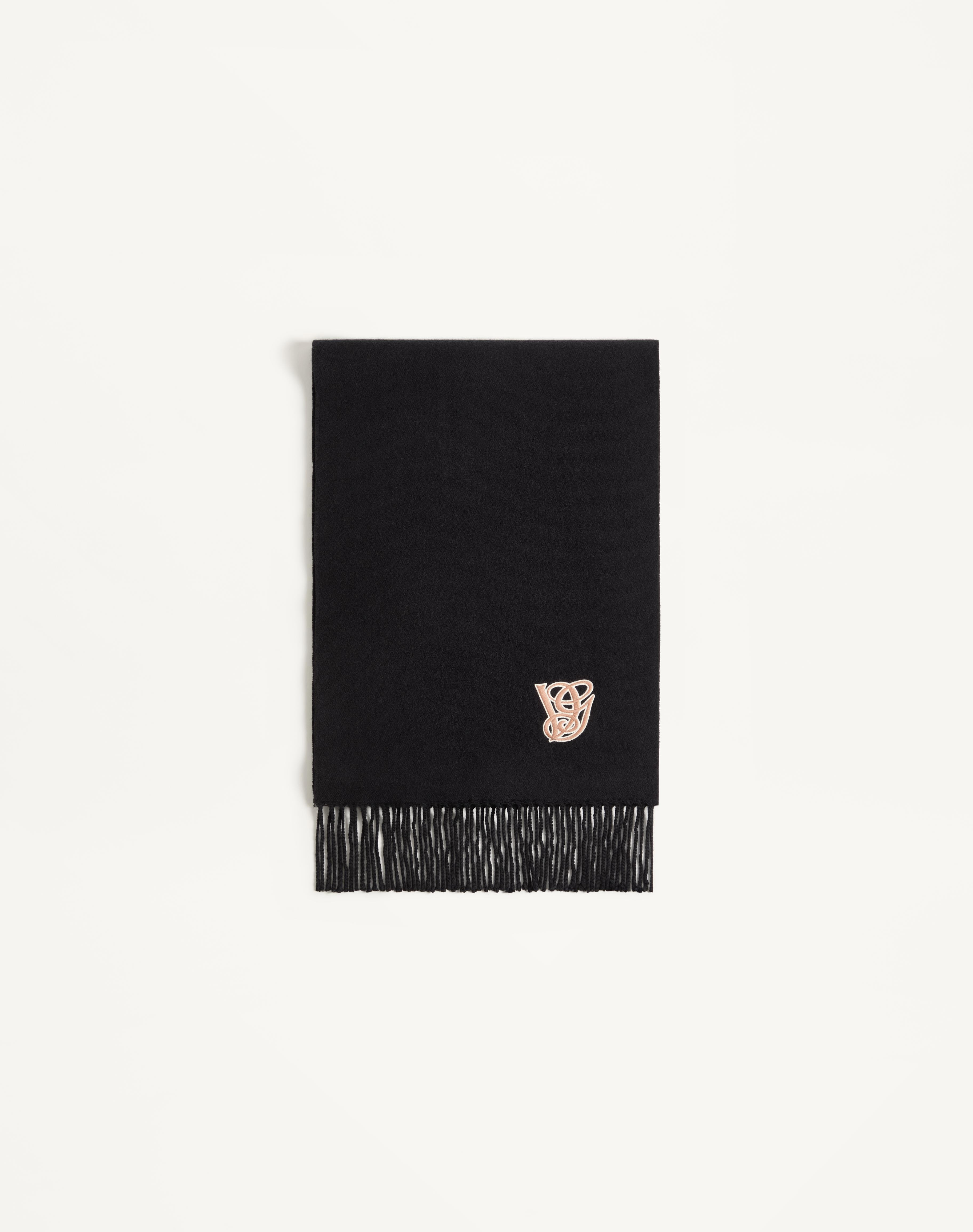 VALENTINO GARAVANI EMBROIDERED WOOL AND CASHMERE SCARF - 4
