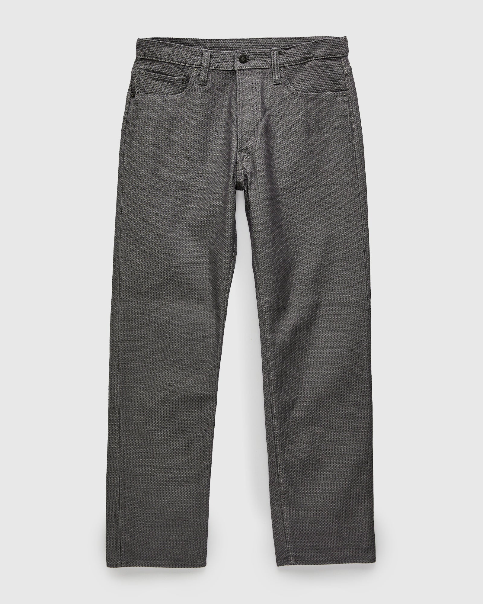 1178-GRY Gray x Black Sashiko Denim - Regular Straight Fit - 1