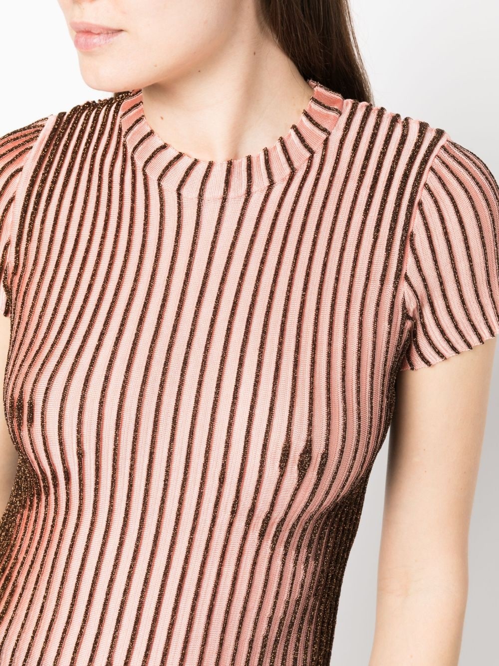 striped short-sleeve top - 5