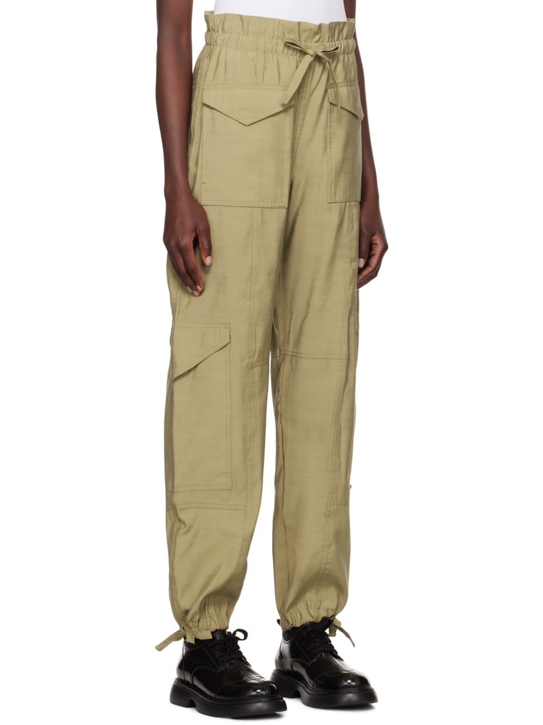 Green High-Rise Trousers - 2