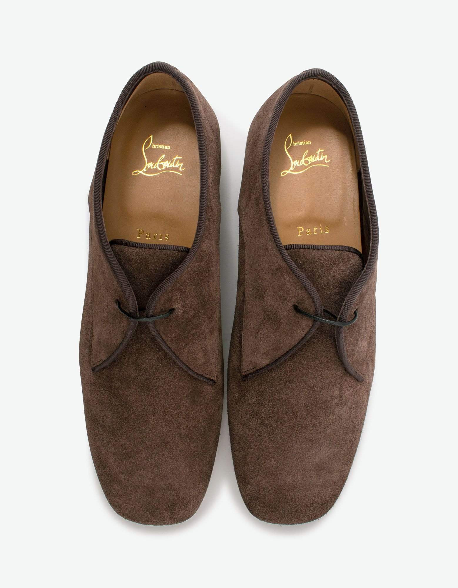 Christian Louboutin Carderby Brown Suede Leather Shoes - 4