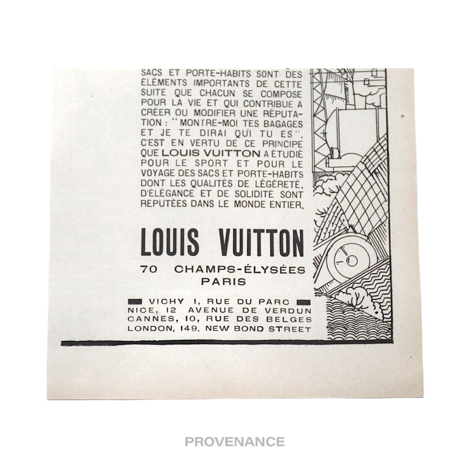 Louis Vuitton Antique Vintage Newsprint Ad - Bags Luggage - 6