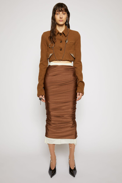 Acne Studios Cropped wool jacket cinnamon brown outlook