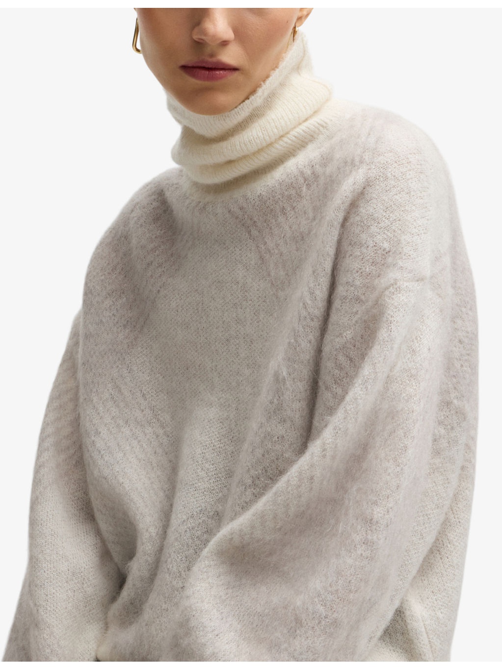 Argyle relaxed-fit roll-neck mohair and wool-blend jumper - 5