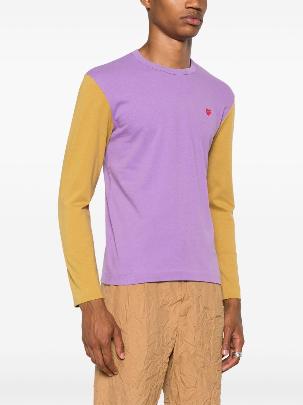Heart-patch cotton T-shirt - 4