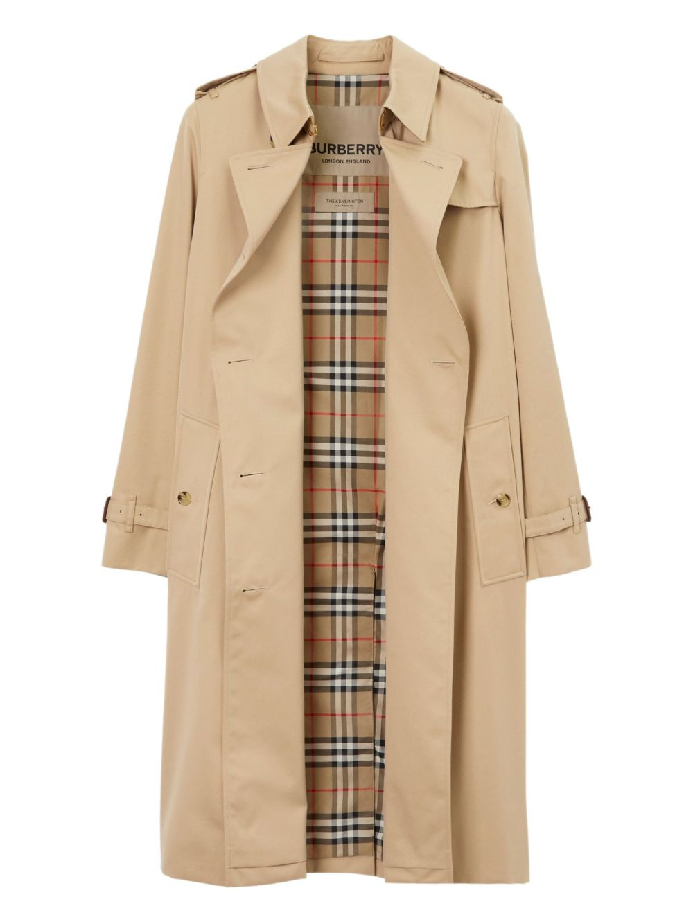 double-breasted cotton trench coat - 7