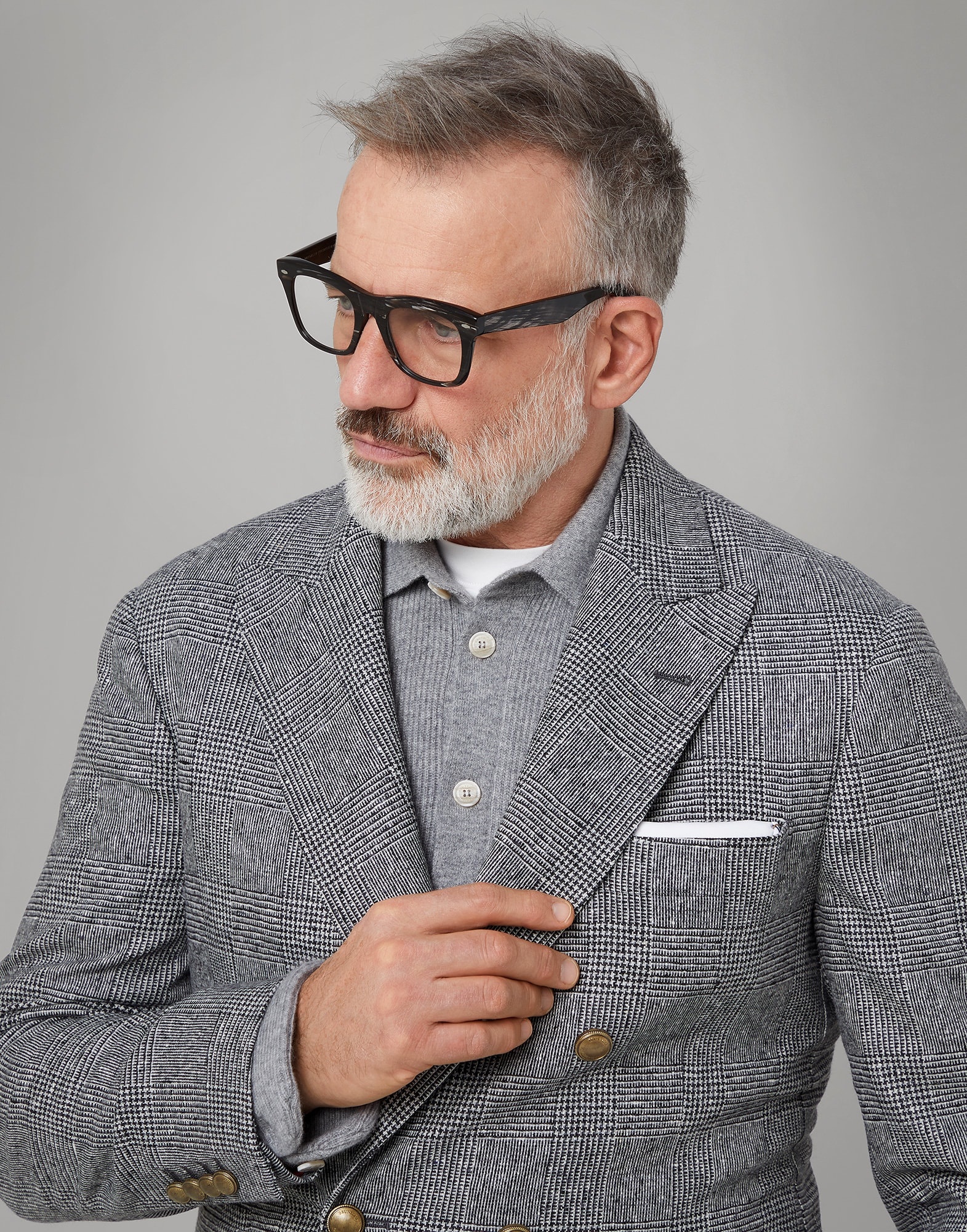 Mr. Brunello horn glasses with blue-light blocking lenses - 5