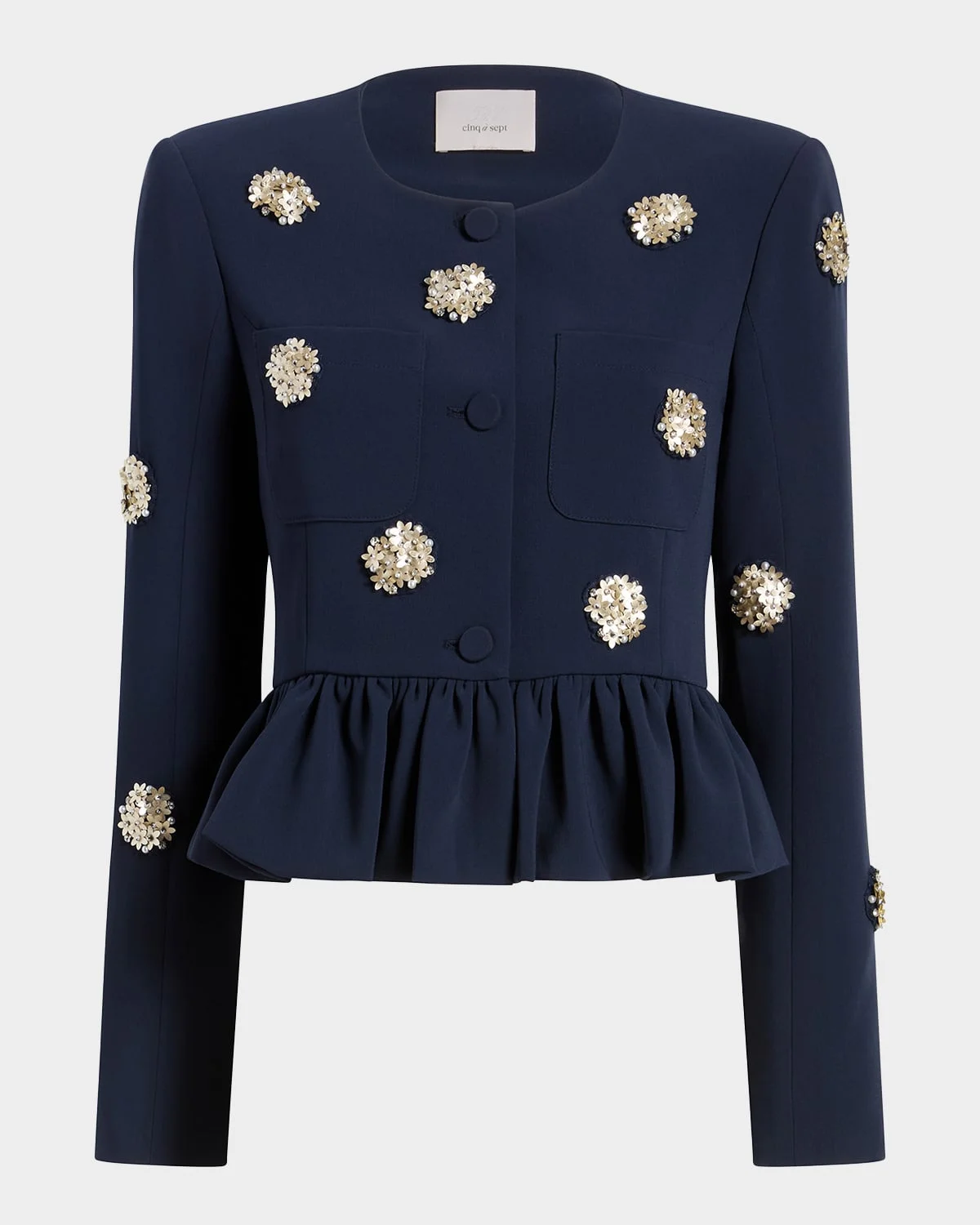 Zellie Flower Dots Crepe Jacket - 1
