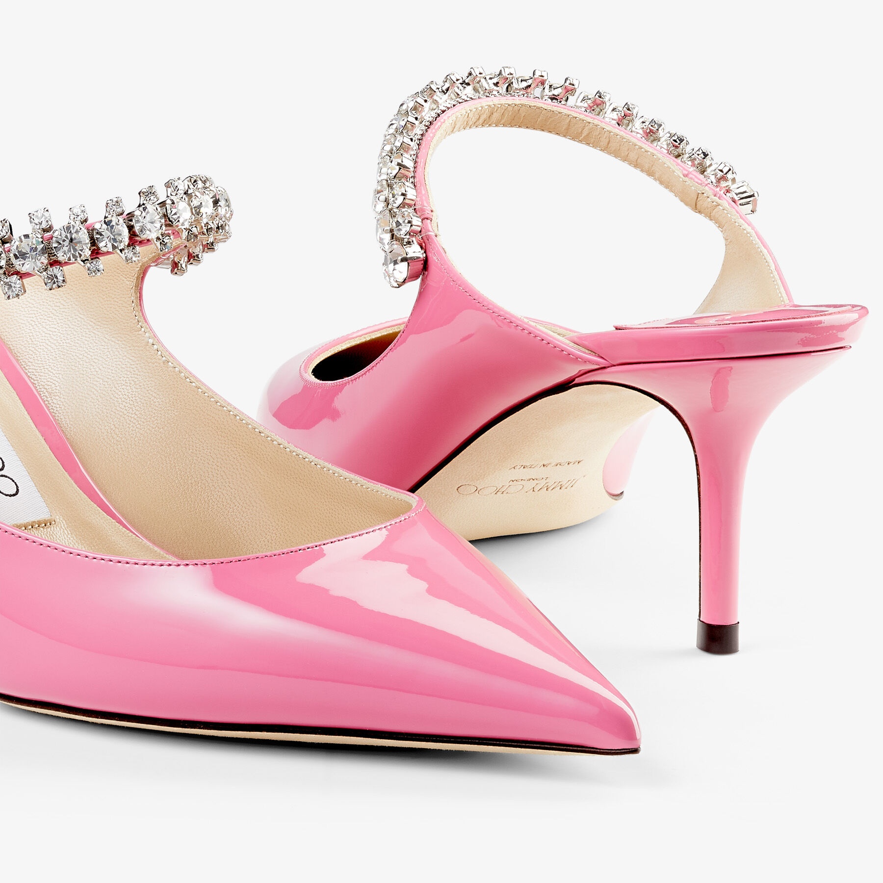 Bing 65
Candy Pink Patent Leather Pumps with Crystal Strap - 3