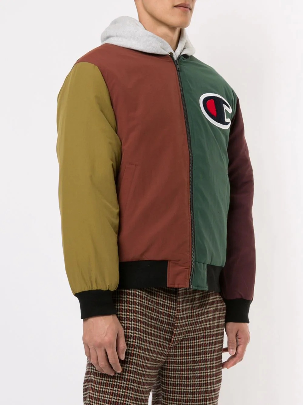 colour-block bomber jacket - 3