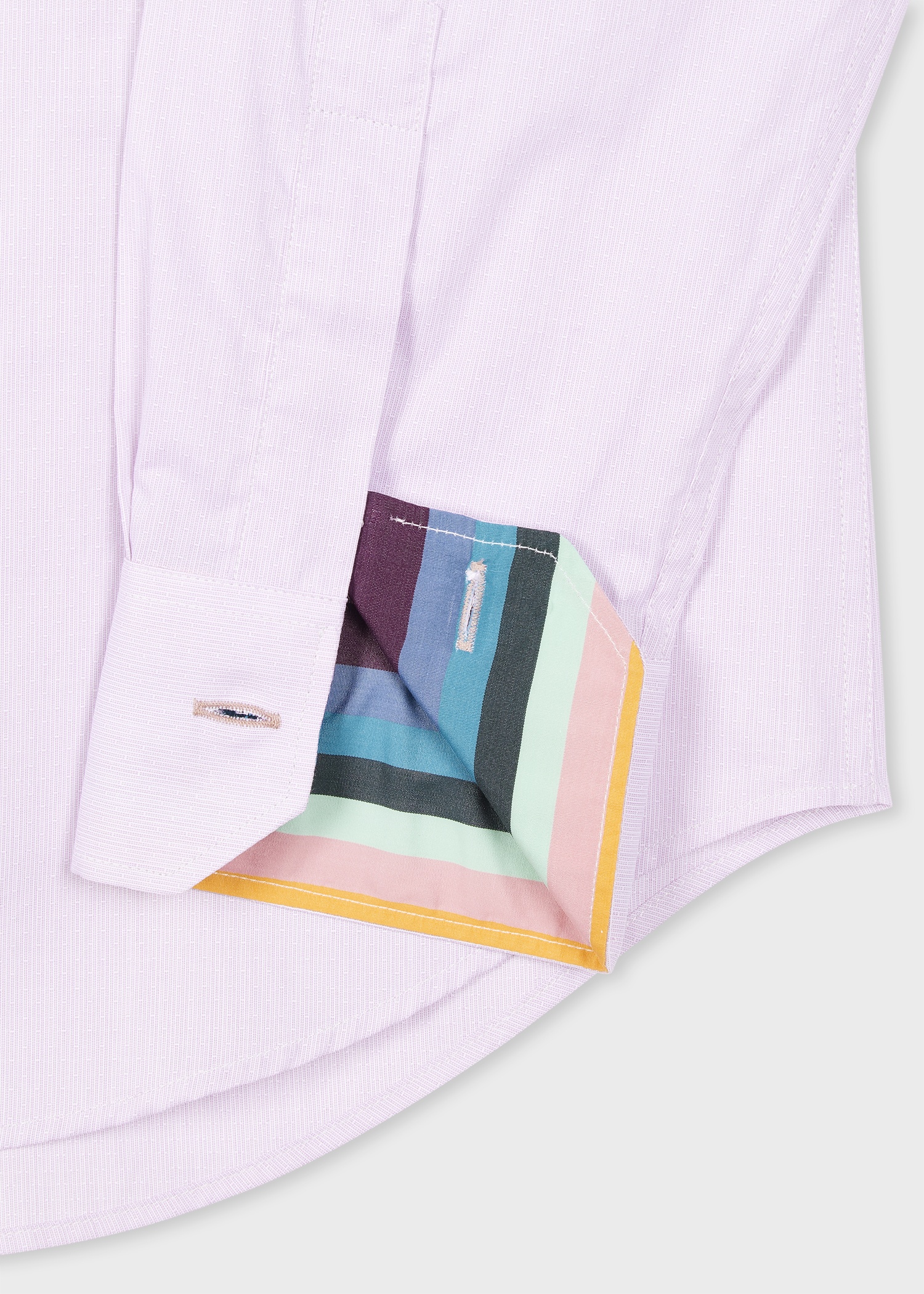 Tailored-Fit Lilac Dobby Stripe Easy Care Shirt - 2