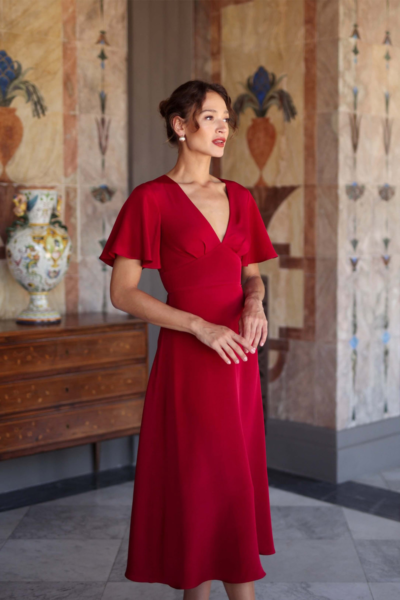 Coralie Silk Dress Open back 7