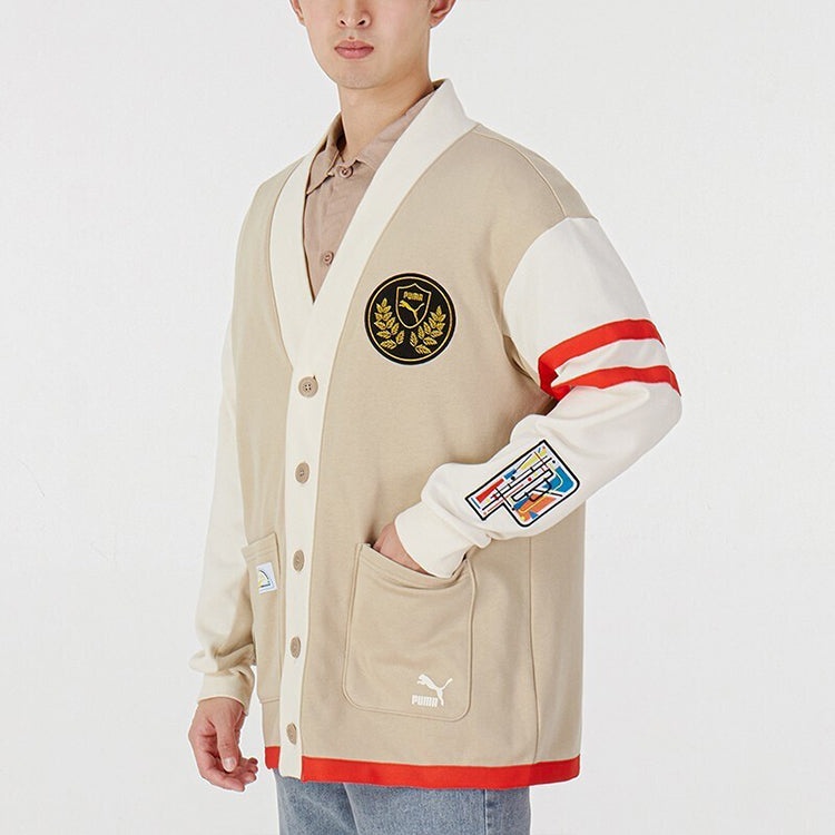 PUMA Mix Badge Long Cardigan 'Beige' 537004-64 - 5