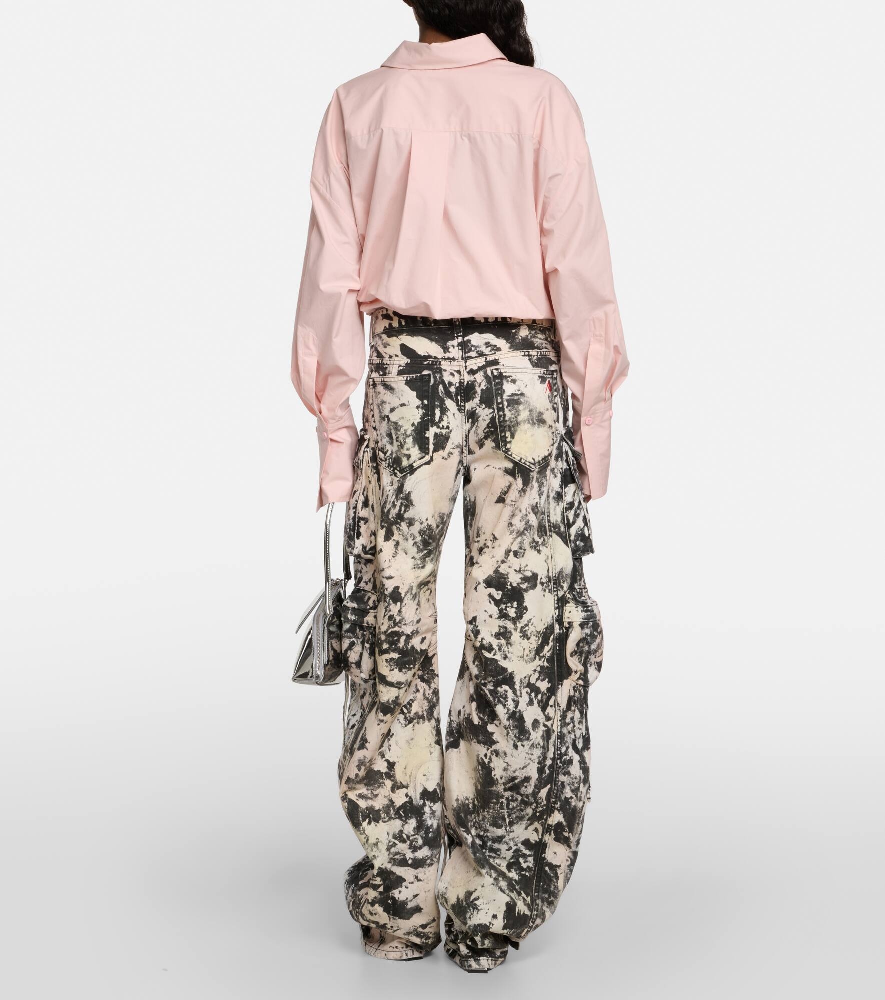 Fern printed mid-rise cargo jeans - 3